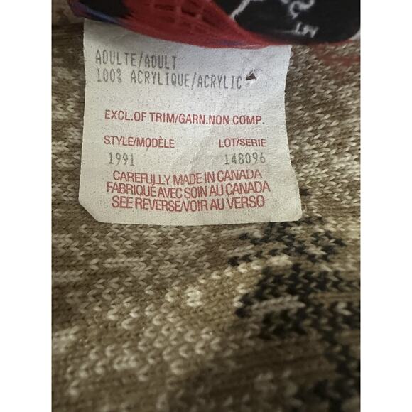 Vintage Northern Lifestyles Canada Bear Graphic Vest Plush Full Zip Size Small - Picture 11 of 13